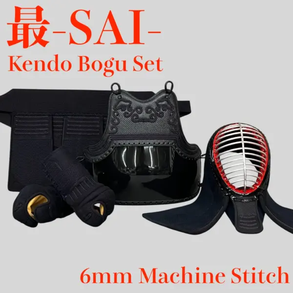 SAI Takeshima Budogu Original Kendo Bogu Set Orizashi Fabric 6mm Machine Stitching Standard Type