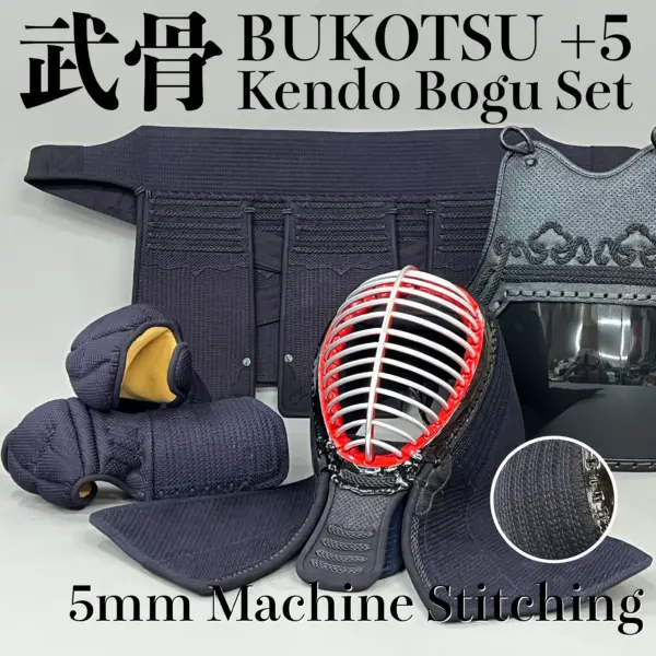 BUKOTSU +5 Takeshima Budogu Original Kendo Bogu Set Orizashi Fabric 5mm Machine Stitching