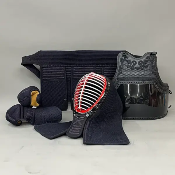 KOKORO Kendo Bogu Set Grid Stitch Design with Orizashi Fabric