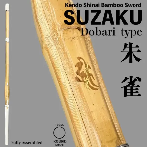 Kendo Shinai Bamboo Sword 朱雀 SUZAKU Extra Thick Grip Fully Assembled