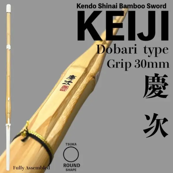 Kendo Shinai Bamboo Sword 慶次 KEIJI extra-thick grip Fully Assembled