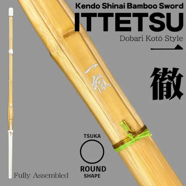 Kendo Shinai Bamboo Sword  ITTETSU Dobari Kotō Style Keichiku Bamboo Fully Assembled