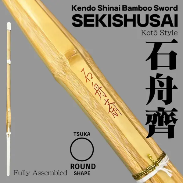 Kendo Shinai Bamboo Sword  SEKISHUSAI Madake Bamboo Kotō Style Fully Assembled