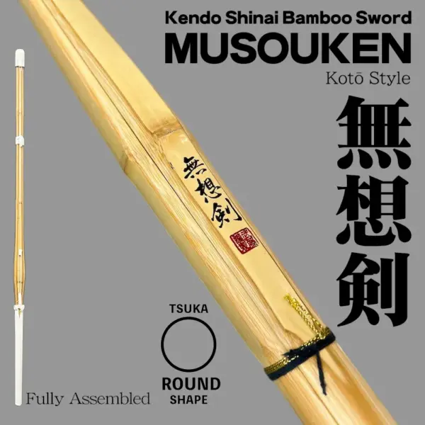 Kendo Shinai Bamboo Sword MUSOUKEN Kotō Style Madake Bamboo Fully Assembled