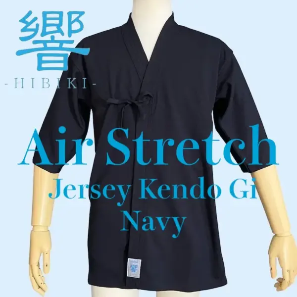 KendoGi Air Stretch HIBIKI  Navy Free motion Jersey Kendo Uniform